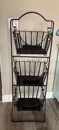 Three Tier metal Basket with stand