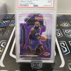 2023-24 Panini Prizm Monopoly All-Star Purple #PS9 LeBron James PSA 9 MINT