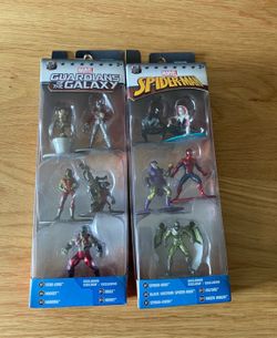 Spider-Man Marvel Nano Metalfigs 10 Minifigs Total New Guardians of the Galaxy Lot