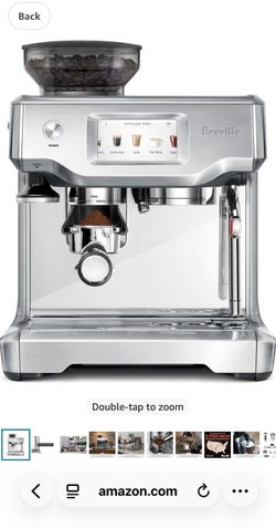 New in box! Breville BES880BSS Barista Touch Espresso Machine, Brushed Stainless Steel Pull barista-quality espresso shots, lattes and cappuccinos at 