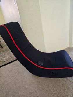 SHARPER IMAGE Foldable Gaming Chair with Onboard Speakers, Comfortable Microfiber Seat, Rocking Chair for Video Games, Playroom Furniture,