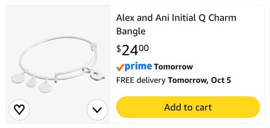 (Overstock  Deal!)Alex and Ani Initial Q Charm Bangle