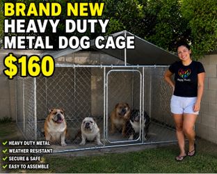 Brand new heavy duty metal dog cage 10’ x 10’
