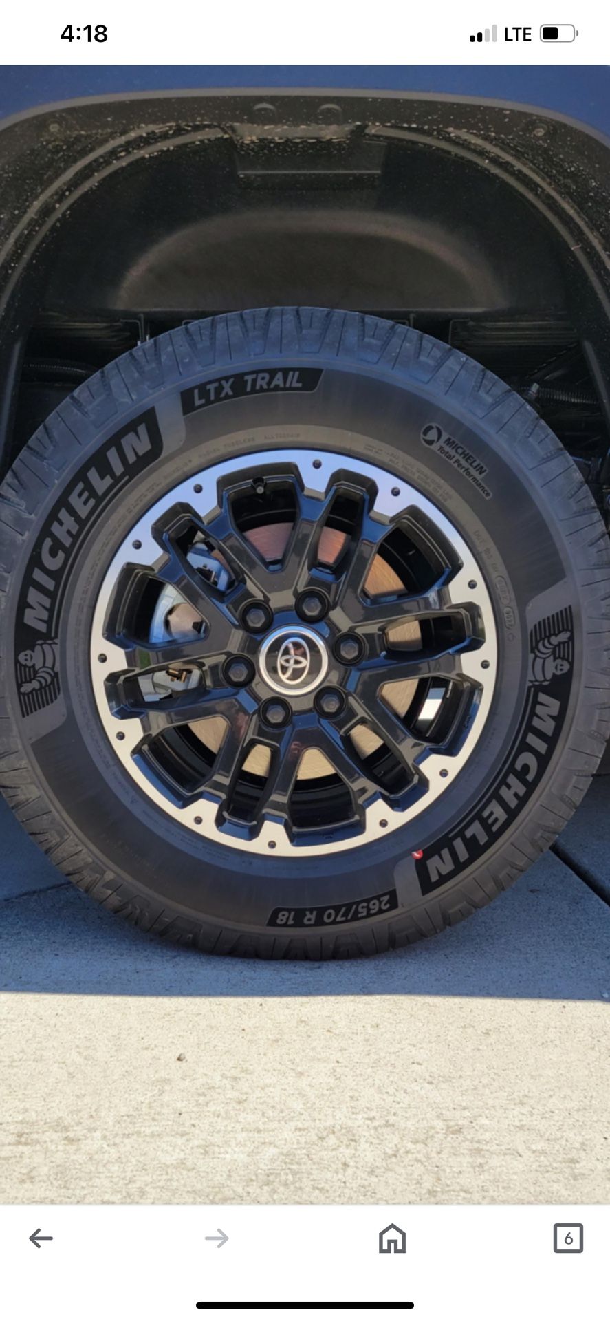 MICHELIN RIM AND TIRE 256/70-R/18 Toyota Tundra
