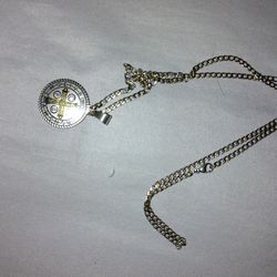 Double sided cross pendant necklace