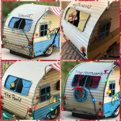 Family Name Vintage Christmas Trailers 