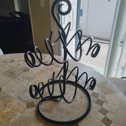 4 Bottle Black Metal Countertop Wine Rack - Bar Supplies - Bar Decor