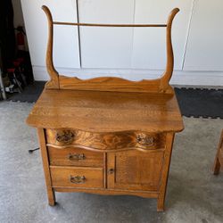 Antique Was Basin Harp Dresser