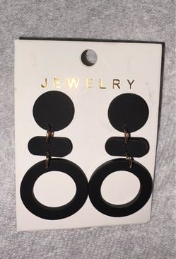 Black and Gold Earrings New