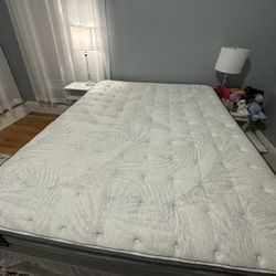 Queen Bed, Frame, Mattress, Box Spring 