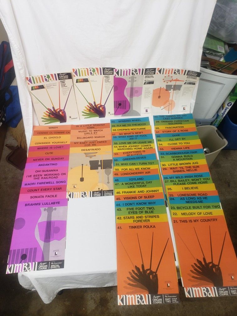 Kimball Swinger Organ Course Books And Sheet Music - 63 Total