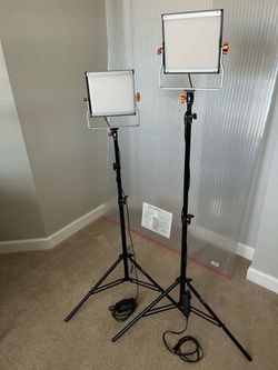 Newer NL480 2 pack photography lights with stands