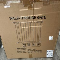 Up To 54” Wide Baby/pets  Gate With Door