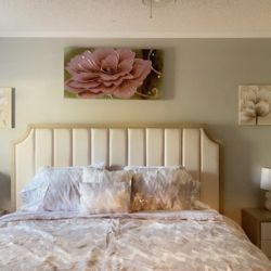 King Bedroom Set w/ Mattress – Modern Neutral ✨