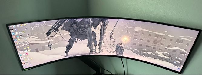 Samsung Odyssey G9 Gaming 49 inch 1440P With Desk Mount