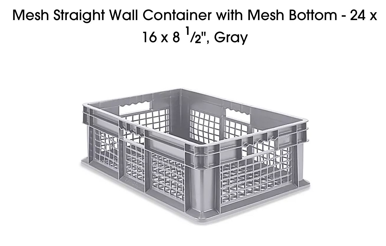 4 Strong Plastic Containers Storage Bins Stackables- Totes - Trays 24” X 16” X 8”