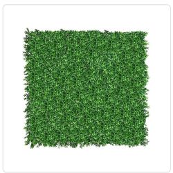 40" x 40 " w green artificial jasmine leaf panel