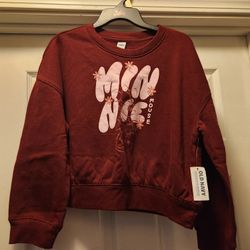 NWT Girl's Minnie Mouse Sweatshirt, SZ. 8
