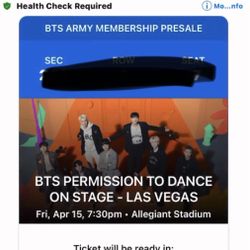 selling one bts ptd Ticket Las Vegas 