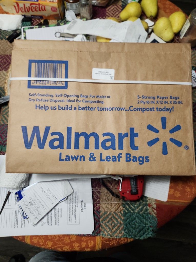 New 30 Gallon Leaf, Compost Paper Bags. Pkg Of 5