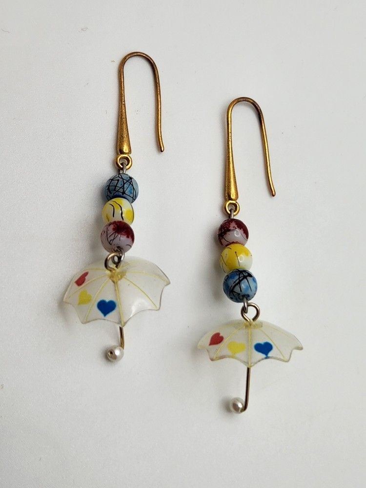 Primary Colors Umbrella Earrings