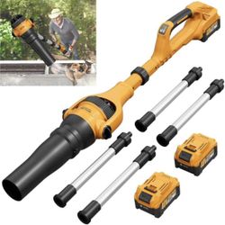 Roof Gutter Cleaning from The Ground, 40V Leaf Blowers Cordless, 580CFM/180MPH with 2 Batteries and Charger, Brushless 2-Speed Motor for Gutter Cleani