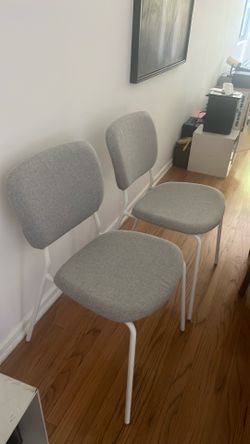 2 IKEA chairs, set of two powder coated metal chair