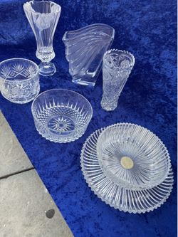 Beautiful vintage crystal vases,  each $15