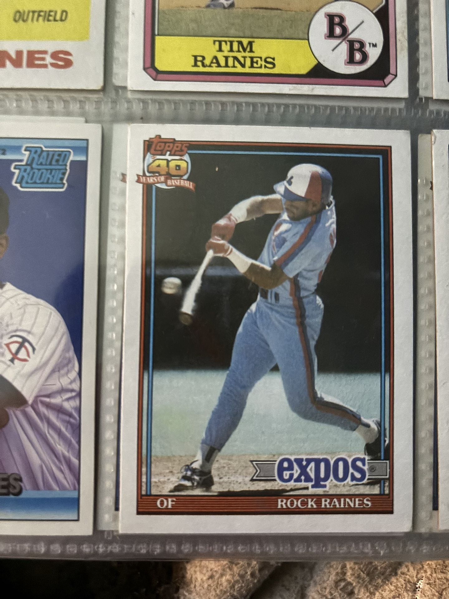 Topps #360 Rock Raines baseball card #baseball #80sbaseball