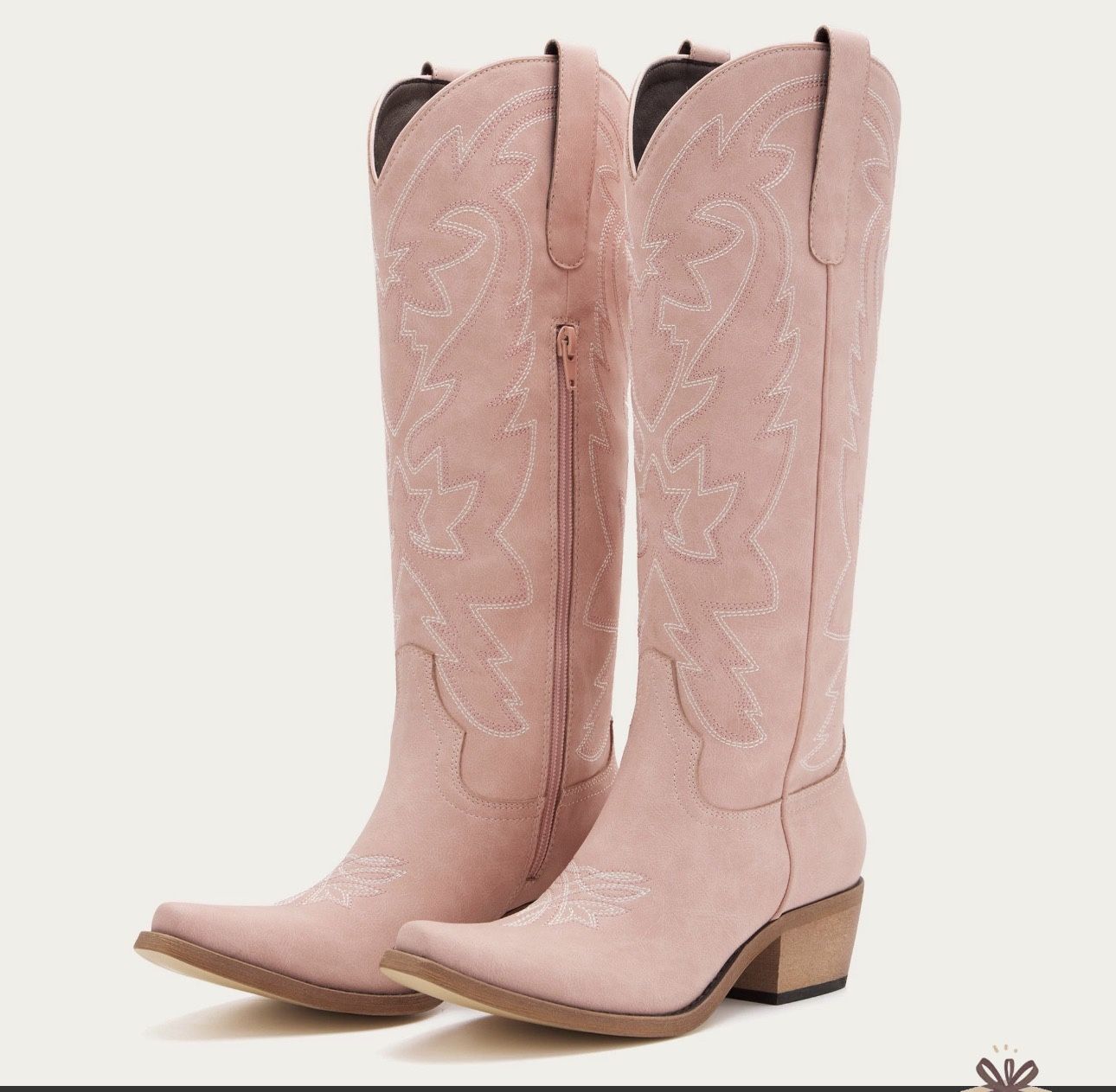 Baby Pink Cowgirl Boots 🌸