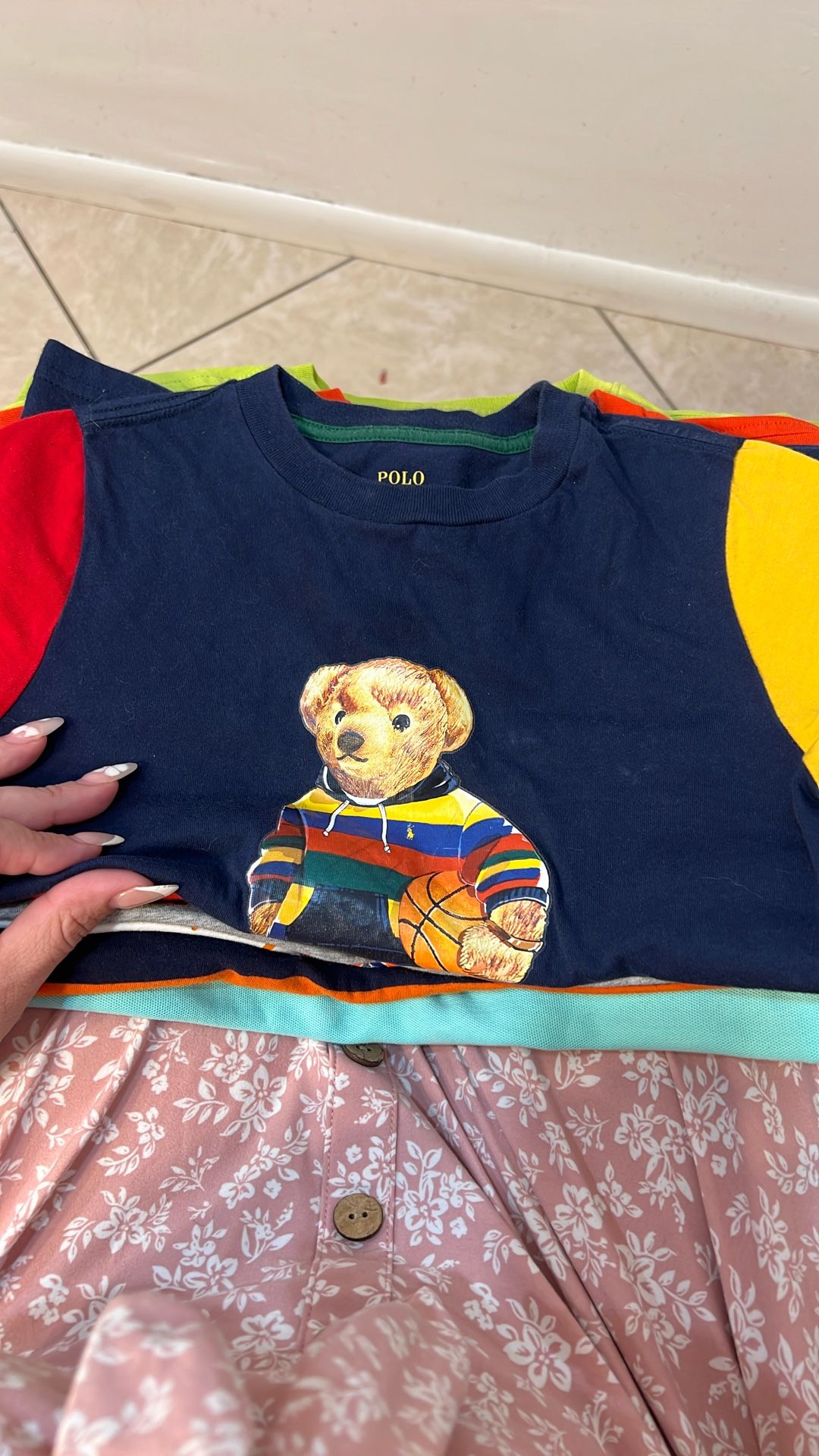 Bundle of 11 designer T-shirts for kids Psycho Bunny,lacost Polo Ralph Lauren Size 7/8