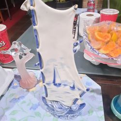 Sail boat vase