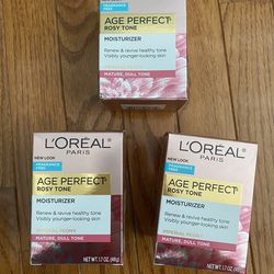 Lot of 3 L’Oreal Age Perfect Rosy Tone Anti-Aging Face Moisturizer