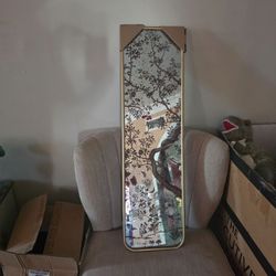 World Market Antique Gold Botanical Tree Wall Mirror