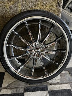 26” Chrome Deep Dish Wheels