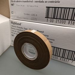 3M Scotch 987 Adhesive Transfer Tape, 1/2" x 36 yd
12.7 mm x 33m 3 Boxes of 12 rolls, 36 rolls total