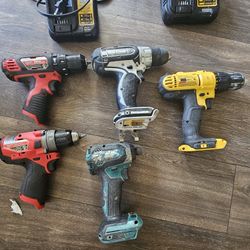 Milwaukee Dewalt Makita.