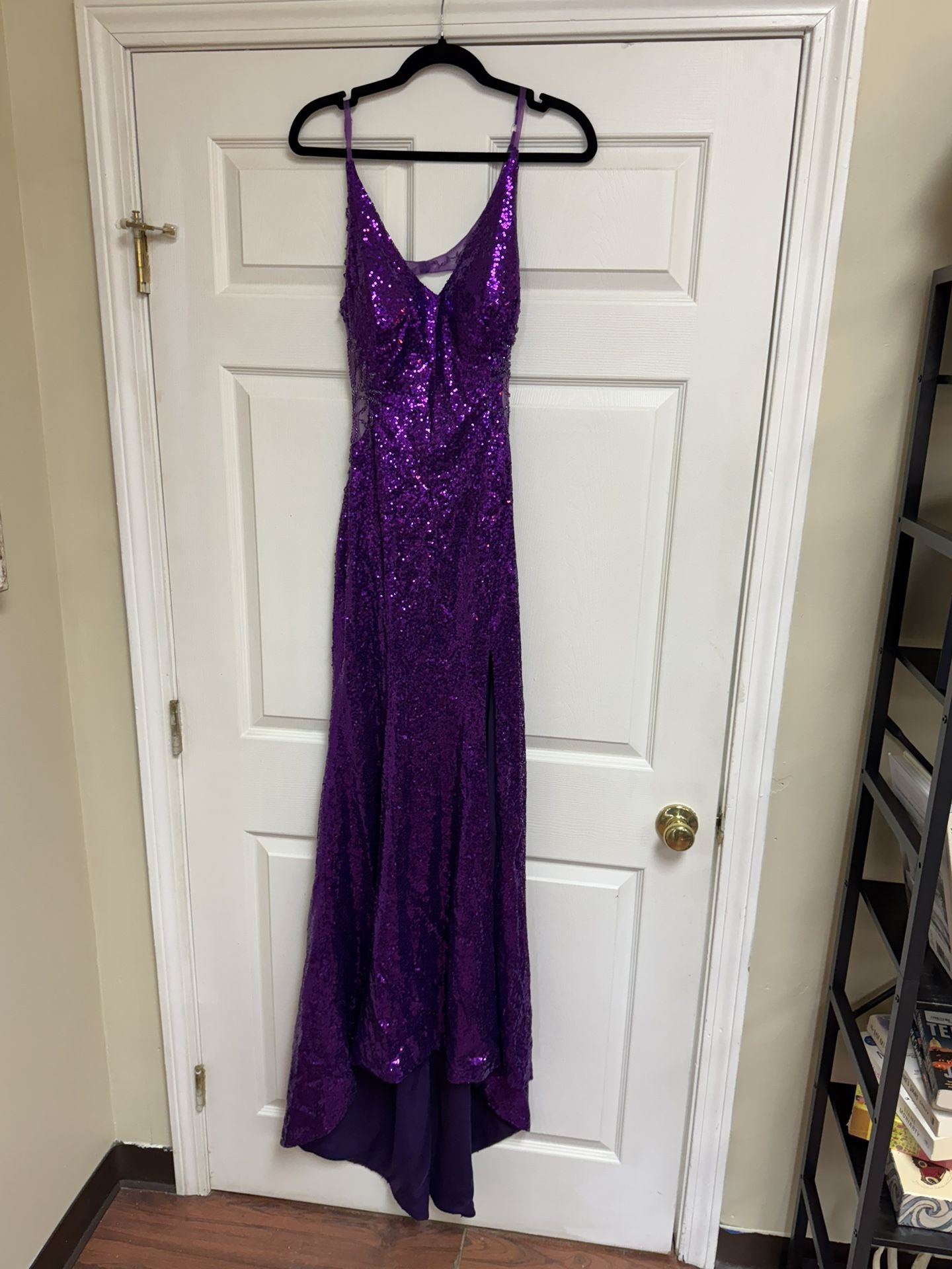 Gorgeous Purple Sequined Formal Prom Dress