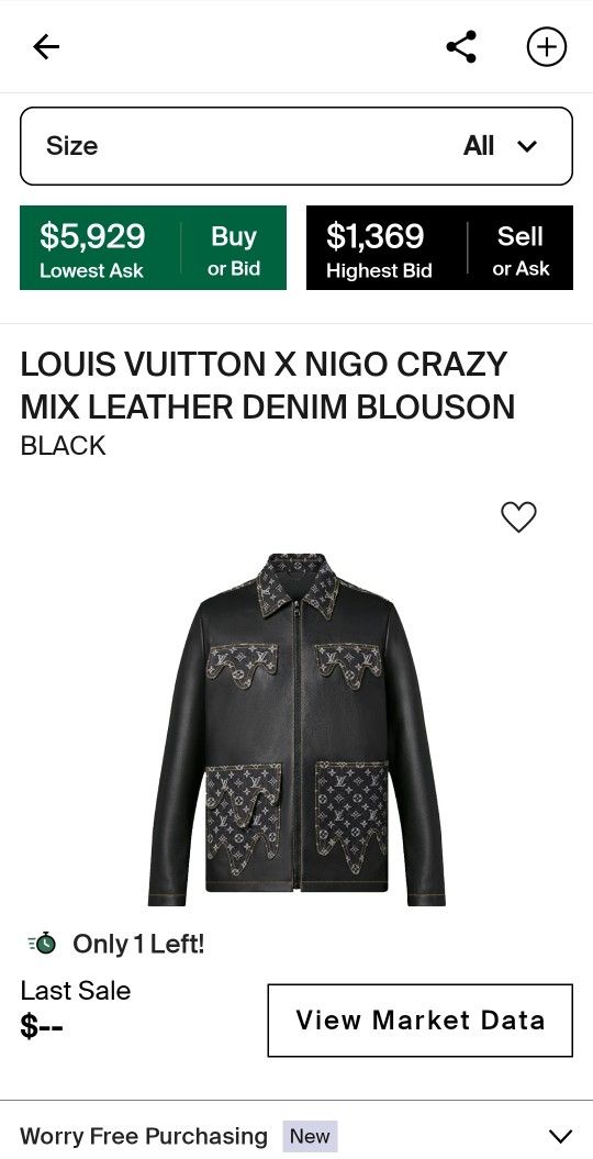 Louis Vuitton X Nigo Leather Denim Jacket