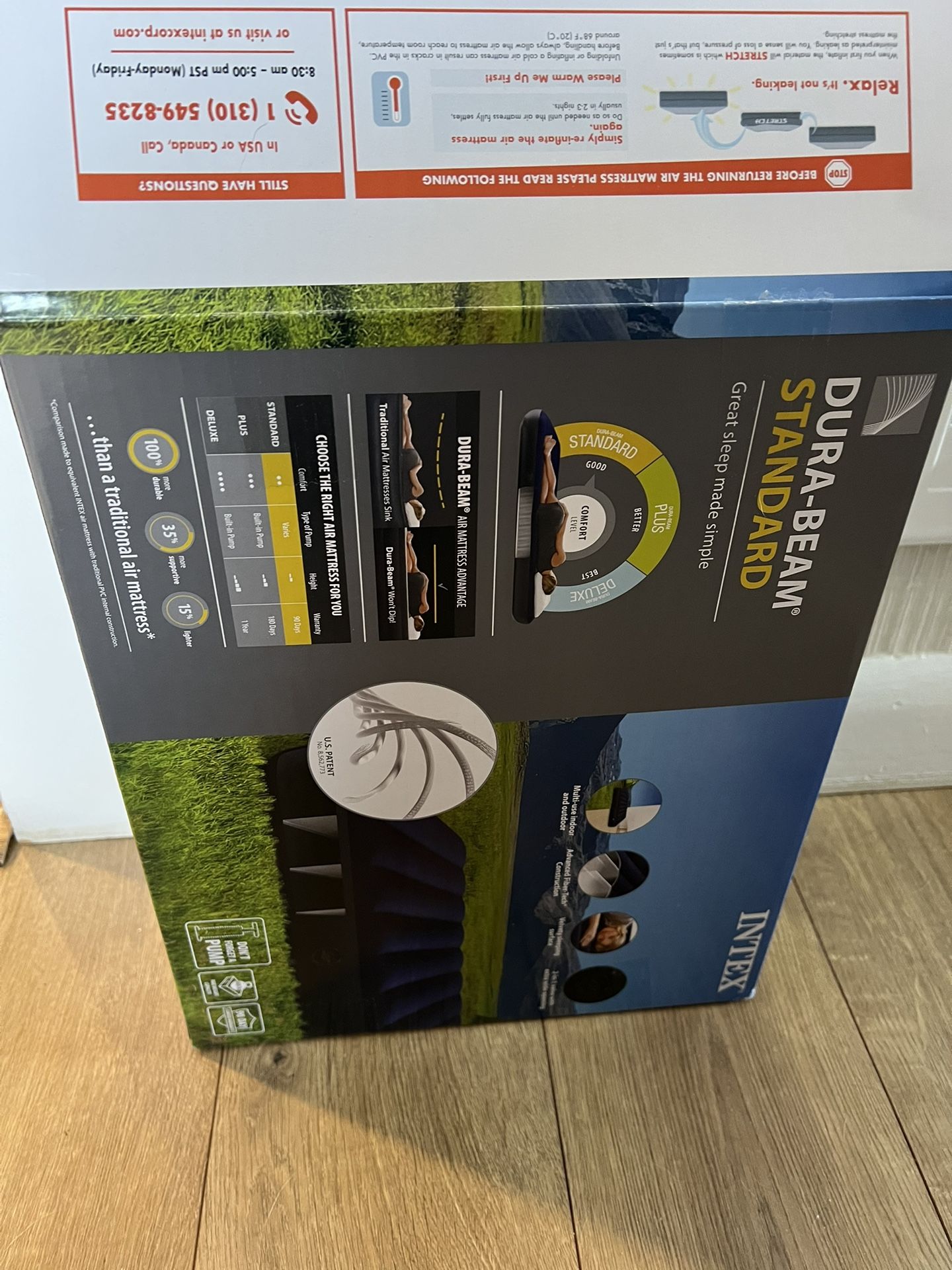 Intex 10” Height- Full Air Mattress. Never Used.