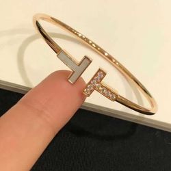 Double T Bracelet Gold And Silver 