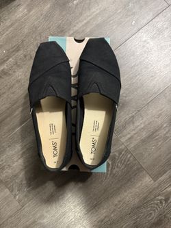 TOMS Shoes Black Canvas Alpargata W Size 7