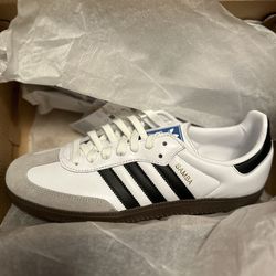NEW ADIDAS SAMBA OG “Cloud White Core Black sz10.5m