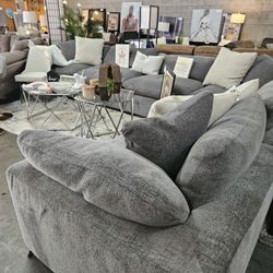 Large 16ft Gray Sectional 