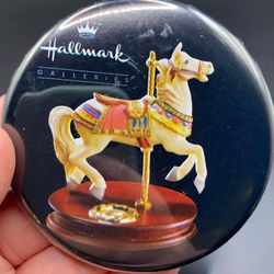 Hallmark Galleries  Vintage Button  Carousel Horse
