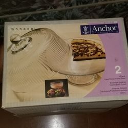 Anchor Cake Dome And Punch Bowl