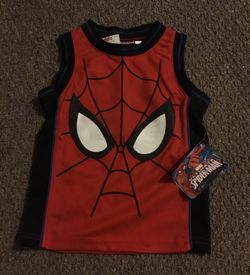 Brand new with Tags Marvel Spider-Man jersey Tank top 2T