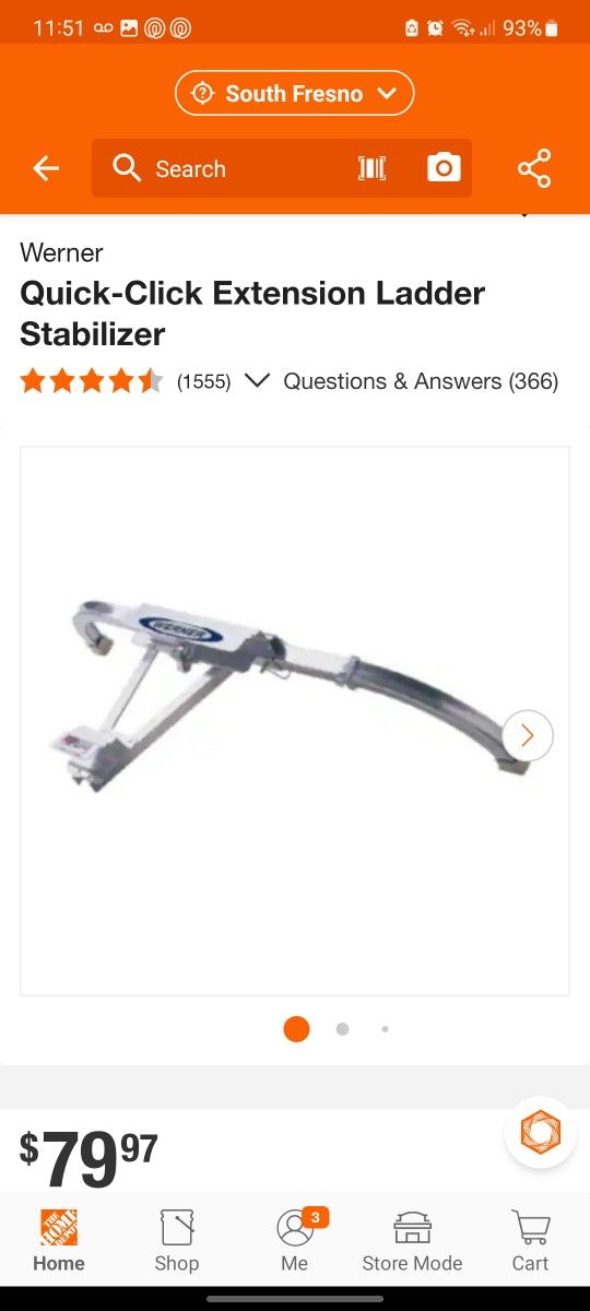 Extension Ladder Stabilizer