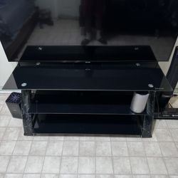 Black Glass TV stand 