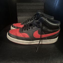 Nike Dunk High “Bred” Black/Red – Size 9.5 – Used – No Box